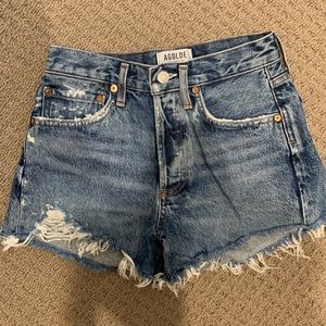 Agolde Cutoff Denim Shorts 23